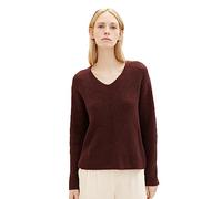 TOM TAILOR Damen Basic Pullover mit V-Ausschnitt