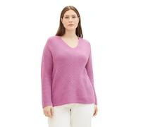 TOM TAILOR Damen Basic Pullover mit V-Ausschnitt
