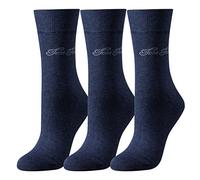 TOM TAILOR 3er Pack Damen Socken - Basic, einfarbig Blau 39-42
