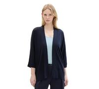 TOM TAILOR Damen Basic Sommer-Cardigan mit Leinen, sky captain blue, M
