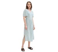 TOM TAILOR Damen Basic Sommer-Kleid mit Allover Print, blue tiny flower design, 36