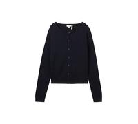 TOM TAILOR Damen Basic Strickjacke mit Rundhalsausschnitt,10668 - Sky Captain Blue, M