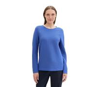 TOM TAILOR Damen Basic Strickpullover aus Bio-Baumwolle, 10619 - Preppy Jean Blue, M