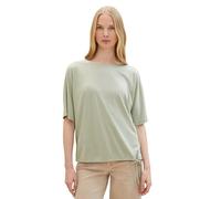 TOM TAILOR Damen Basic T-Shirt mit Rundhalsausschnitt, 34895 - Desert Green, L