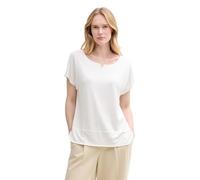 Tom Tailor Fabric Mix Kurzarm-t-shirt L Whisper White