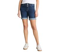 Jeansshorts TOM TAILOR "ALEXA Slim", Damen, Gr. 27, N-Gr, used schwarz stone blau denim, Denim/Jeans, Obermaterial: 66% Baumwolle, 33% Polyester, 1% Elasthan. Futter: 65% Baumwolle, 35% Polyester, uni