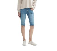 TOM TAILOR Damen Bermuda Jeans Shorts , light stone wash denim, 29