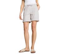 Tom Tailor Damen Chino Bermuda Shorts mit Kordelzug dezent taupe-grau gestreift Größe 36