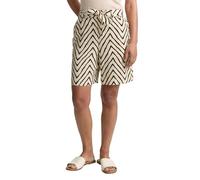 TOM TAILOR - Loose Straight Bermuda Shorts mit Leinenanteil natural zig zag design 36