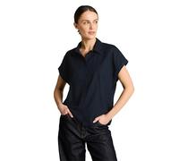 Tom Tailor - Loose Fit Bluse mit Leinenanteil sky captain blue - Gr. - 46