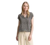 Tom Tailor - Bluse mit Muster abstract black grid design - Gr. - 40