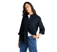 Tom Tailor - Oversize Hemdbluse mit Leinenanteil sky captain blue - Gr. - 46