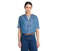 Tom Tailor - Bluse mit Quasten clean light stone blue denim - Gr. - 38