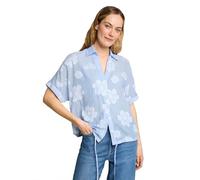 Tom Tailor - Oversize Bluse mit Blumenmuster blue flower dobby - Gr. - 38