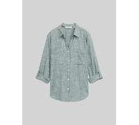 TOM TAILOR Damen Bluse mit Brusttaschen, grün, Uni, Gr. 40