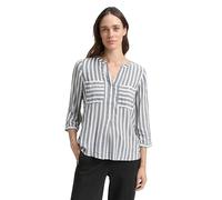 Tom Tailor 3/4-arm-hemd 34 Offwhite Navy Vertical Stripe