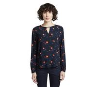 TOM TAILOR Damen Blusen, Shirts & Hemden Blusenshirt mit Print Navy orange Flower Design,40,21169,6000