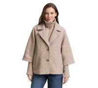 Tom Tailor - Bouclé Cape Jacke im 2-in-1-Look boucle beige melange - Gr. - XXL