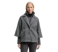 TOM TAILOR Damen Bouclé Cape Jacke im 2-in-1-Look