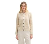 TOM TAILOR Damen Bouclé Cardigan, 33962 - Doeskin Melange, L