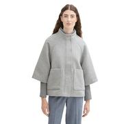 Tom Tailor Damen Cape Jacke,21373 - medium Silver Grey Melange, XXL