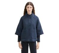 Tom Tailor Damen Cape Jacke,35897 - Nighttime Blue Melange, XXL