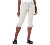 TOM TAILOR Damen Capri Hose 1030782, 29372 - Green Thin Stripes, 34