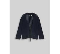 TOM TAILOR Damen Cardigan mit Schleifendetail, blau, Uni, Gr. S