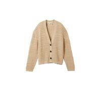 TOM TAILOR Damen Cardigan mit Struktur, 11485 - Sandy Beige, L