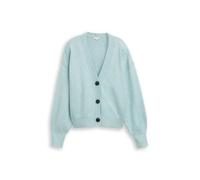 Tom Tailor - Loose Fit Cardigan mit V-Ausschnitt white moss melange - Gr. - L