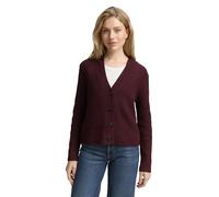 Tom Tailor - Cardigan mit Rippstruktur rot - Gr. - L