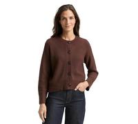 Strickjacke TOM TAILOR, Damen, Gr. XL, schwarz pecan braun melange, Strick, Obermaterial: 52% Viskose, 27% Polyester, 21% Polyamid, meliert, oversize normal, Rundhals, Rippbündchen, Strickjacken, mit