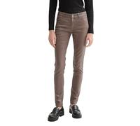 Tom Tailor Damen Coated Alexa Skinny Jeans in Leder-Optik mit Doppelknopf, 10923 - Cargo Beige, 29/30