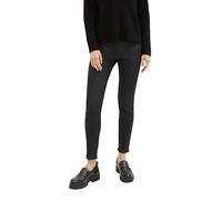 TOM TAILOR Damen Coated Treggings mit Ziernaht, deep black, 46/28