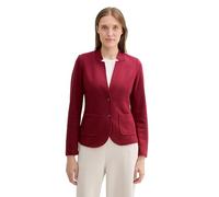 Tom Tailor Damen Cosy Blazer mit Taschen, 36489 - Deep Red Melange, M