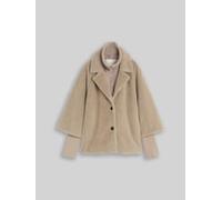 TOM TAILOR Damen Cosy Cape Jacke im 2-in-1-Look, grau, Uni, Gr. M