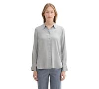 TOM TAILOR Damen Cosy Hemdbluse aus Viskose, 21373 - Medium Silver Grey Melange, 44