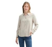 Tom Tailor Damen Cosy Hemdbluse aus Viskose, 25955 - Dusty Beige Melange, 46