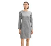 TOM TAILOR Damen Cosy Kleid aus Rippstrick, 36500 - Morning Grey Melange, 44