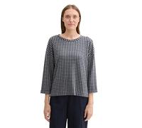 TOM TAILOR Damen Cosy Sweatshirt mit Knöpfen,36288 - Printed Vichy Check Design, XL