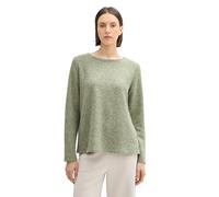 TOM TAILOR Damen Cosy Sweatshirt mit Knöpfen,36510 - Pure sage Melange, XS