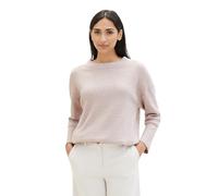 TOM TAILOR Damen Cosy Sweatshirt mit Struktur, dusty lilac melange, XL