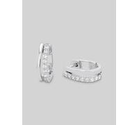 TOM TAILOR Damen Creolen Silber 925 - Stein Zirkonia weiß, silber, Gr. ONESIZE