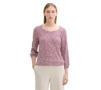 TOM TAILOR Damen 1043101 Crincle Blusen-Shirt mit Alloverprint, 35890-Organic Berry Dot Design, Small