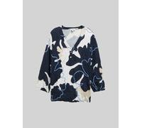 Tom Tailor Henley-Langarmshirt Offwhite/Navy gestreift Größe M