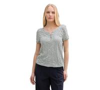 Tom Tailor Damen Crinkle T-Shirt mit Muster
