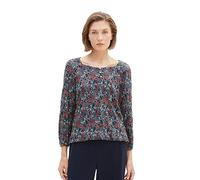 TOM TAILOR Damen Crinkle T-Shirt mit Muster