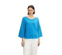 TOM TAILOR Damen Cropped Strickpullover 1032608, 30095 - Sublime Teal Blue, XS