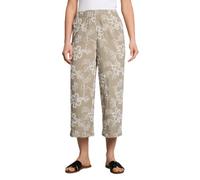 Tom Tailor - Culotte Hose mit Blumen-Stickerei olive white big flower design - Gr. - 26