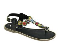 TOM TAILOR Damen Dianette Sandalette Zehentrenner Perlen Mosaik 4899501 Gr.37-42 EUR 40